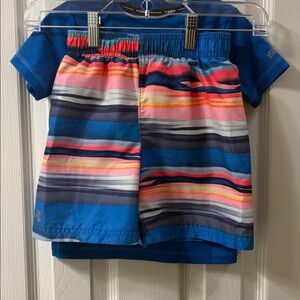 Boys Under Armour Swim rash guard and swim trunk